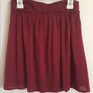 Dark red flowy skirt!